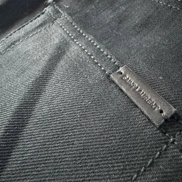 Saint Laurent Black Denim Bermuda Shorts - Picture 11 of 16